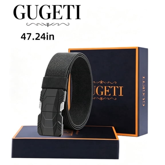Men’s Stretch Belt Adjustable Elastic Waist Belt with Alloy Buckle for Jeans, Casual Pants, Outdoor and Everyday Wear