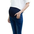 thumbnail image 3 of DeHolifer Women's Jeans Maternity High Waist Denim Pants Ripped Straight Leg Jean Pants with Pockets Blue 2XL, 3 of 4