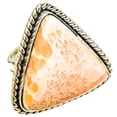 thumbnail image 2 of Huge Scolecite Ring Size 6.5 (925 Sterling Silver)  - Handmade Boho Vintage Jewelry RING120092, 2 of 2
