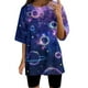 thumbnail image 5 of Camiseta estampada a la moda para mujer, blusa de manga corta, cuello redondo, camisetas informales Pompotops  hfajkhk137002, 5 of 7
