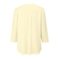 thumbnail image 6 of Yellow Tshirts for Womens Tops Casual 3/4 Sleeve Blouses V Neck Business Work Shirts Summer Tops, 6 of 6