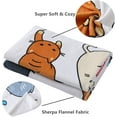 thumbnail image 3 of Cat Blanket Animals Pet Pattern Throw Blanket Cat Lover Gifts Flannel Soft Warm Cozy Fuzzy 50"x60" Throw for Kids and Adults (50" X 60", Cat 6), 3 of 5