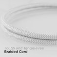thumbnail image 3 of Cordinate Designer Regleta de enchufes de 3 Salidas, Cable de extensión Trenzado de 2 pies, Adaptado, 3 of 7