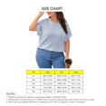thumbnail image 4 of Top de verano para mujer, Top acanalado de manga corta con cuello redondo holgado de talla grande para mujer, 4 of 8