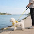 thumbnail image 4 of Dog Harness Small Sized and Leash Set, Soft Light, Breathable Padding & Anti-Escape Design, Adjustable Dogs Training & Walking, Yellow, M, 4 of 6