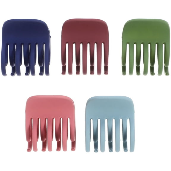 Clispeed 5Pcs Hair Snap Clips Red Bag Hair Securing Assorted Color Trendy Look Women Accessories