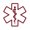 Burgundy, variant on 2 Pcs - No Background - Waterproof Car Decal Of Emt Star of Life Medical / Professions Paramedic Car Wall Bumper Window Truck Laptop Outdoor Tumbler Phone (Metallic Gold, 3.8'' x 3.9'') |m1041GO
