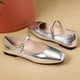 thumbnail image 3 of Zapatos planos Shoes Hee grand Mary Jane Dressy plateados para mujer, 3 of 6