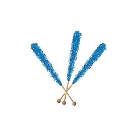 Royal Blue Raspberry-Flavored Rock Candy Sticks: 36 count