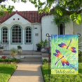 thumbnail image 2 of Welcome Spring Summer Dragonfly Butterfly Flowers Double Sided House Flag Garden Banner 28" x 40", Hello Spring Summer Floral Flying Dragonfly Grass Garden Flags for Anniversary Yard Outdoor Decor, 2 of 4