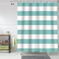 thumbnail image 4 of Classical Stripe Shower Curtain Teal Blue Shower Curtains for Bathroom Curtain Sets with Hooks Waterproof Fabric Bath Curtain Standard 72" X 72", 4 of 5