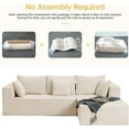 thumbnail image 6 of L Shaped Cloud Sectional Couch - Modern Modular Sectional Sofa with Deep Seat & Oversized Chaise, 3 Seat Upholstered Couches for Living Room, Bedroom, No Assembly Required (Right White), 6 of 8
