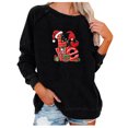 thumbnail image 1 of Fashion Womens Print Round-Neck Pullover Tops Long Sleeve Comfortable Blouse Sweatshirt, 1 of 1