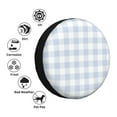thumbnail image 4 of Pofeuu Blue Checkboard Print Spare Tire Wheel Cover for Car Truck SUV Camper Universal Fit Spare Tire Cover RV Spare Tire Covers-17 inch, 4 of 6