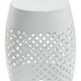 thumbnail image 5 of AC Pacific Powder Coated Iron Outdoor White Side Table, 5 of 7