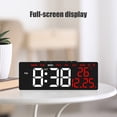 thumbnail image 4 of YIMWNYI Digital Alarm Clock with LED Display, Date, Time, Temperature, and DST Function, Adjustable Brightness, Dual Power Supply (Battery or Plug-In), Energy Efficient, Modern Design, 4 of 6