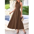 thumbnail image 7 of PRETTYGARDEN Summer Halter Dresses for Women Vacation Outfits Sleeveless Polka Dot Sundress Wedding Guest Maxi Dress, 7 of 7