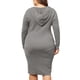 thumbnail image 3 of Vestido de suéter de talla grande Agnes Orinda para mujeres, vestido midi con capucha de manga larga 3X gris, 3 of 6