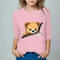 thumbnail image 2 of LNWUY (3-10 Years) Boys and Girls Fashion Cute Printed Casual Short Sleeve Comfort Breathable Cotton T-Shirt Top Pink 3 Years, 2 of 4