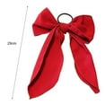 thumbnail image 5 of SPRING PARK Women Bow Long Tassel Ribbon Ponytail Scarf Hair Tie Scrunchie Elastic Hair Rope Accessories, 5 of 8