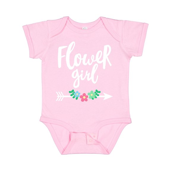 Inktastic Flower Girl with Arrow and Flowers Girls Baby Bodysuit