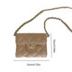 thumbnail image 3 of Bolso Bandolera Con Cadena Entramado Diamantes para Mujer (albaricoque), 3 of 8