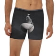 thumbnail image 2 of Salouo Astronaut Sitting On Mercury Planet Pattern Men's Boxer Briefs, Soft & Breathable Underwear Elastic Waistband Briefs for Men,1-Pack, 2 of 7