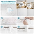thumbnail image 4 of No Hook Shower Curtain, Brown Eucalyptus Leaves Shower Curtains for Bathroom with See Through Top Window, Summer Watercolor Leaf Waterproof & Washable Bath Curtain Small Stall 36"x78", 4 of 9