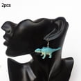 thumbnail image 4 of Pendientes colgantes Hugo de dinosaurio verde, 4 of 7