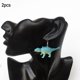 thumbnail image 4 of Pendientes colgantes Hugo de dinosaurio verde, 4 of 7