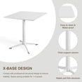 thumbnail image 2 of Modern Dining Table, Thickness MDF top white kitchen bar Table，Mid-Century modern dinning Table for Kitchen Dining Room & Living Room., 2 of 5