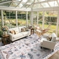 thumbnail image 4 of Moynesa Insect 9'x12' Large Area Rugs for Living Room Washable Natural Girls Bedroom Rug Bug Accent Carpet for Sunroom Dining Room Office Stain Resistant Non Slip, Pink, 4 of 12