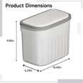 thumbnail image 4 of Bathroom Stainless Steel Trash Can with Lid, Wall-Mountable, 287 fl oz / 8.5 L Capacity, Simple Installation, Great for Sanitary Napkin Disposal, Includes Hooks and Trash Bags, 4 of 5