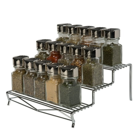 Copper Low Grid Rack - Kitchen Details Geode 3 Tier Spice Rack in Chrome