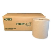 Morcon Paper 400RY 1-Ply 8 in. x 800 ft. Y-Notch Morsoft Controlled Towels - Kraft (6/Carton)