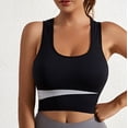 thumbnail image 4 of ATOYSOY Womens Sports Bras High Support Breathable Soft Ladies Comfortable Wireless Full-Coverage Workout Crop Tops Push up Running Yoga Bra for Light Support (Black,XXL), 4 of 4