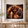 thumbnail image 5 of Volcanic Lava Monster Bursting Through Fire, Dramatic Fantasy Illustration, Halloween Gift for Monster Fans, Creature Wall Art, Tapestry Wall Hanging for Gaming Room and Dorm, 5 of 7