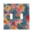thumbnail image 2 of Haosy Light Switch Cover Plate 3 Gang Electrical Outlet Covers Vintage Oil Painted Rose Decorate Wall Plate 4.56”x4.48”, 2 of 8