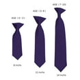 thumbnail image 4 of Solid Eggplant Boy's 8" Clip On Tie Age 0 to 2 Years Old, 4 of 5