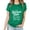 Green, variant on Fesfesfes Womens Basic Tops Women's Spring And Summer Casual Daily Round Neck Sisters Print Graphic T-Shirt Short Sleeve Tops Women Clothing L(US:8)