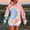Pink, variant on JUSLIO Womens Sweatshirts Hooded Tie Dye Hoodies Long Sleeve Casual Comfortable Everyday Sweatshirts