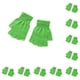 thumbnail image 1 of Guardurnaity 1 par de guantes tejidos con la punta del dedo, manoplas sin dedos para exteriores, invierno, motocicleta, ciclismo de carretera, Verde 10piezas, 1 of 6