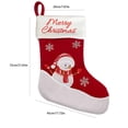 thumbnail image 3 of Christmas Snowman Stocking Bag, Gift Bag Ornament Pendant with Festive Design and Classic Style, Tree Hanging for Home, Fireplace, Holiday, Party, Seasonal, Gift, Decor, Green, 3 of 7