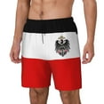 thumbnail image 5 of Men's 2 in 1 Swim Trunks with Compression Liner Flag Of The German Empire Quick Dry Beach Shorts, 5 of 6