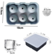 thumbnail image 2 of Bandeja de cubitos de hielo grande, molde de silicona reutilizable para bolas de hielo, cubitos de hielo cuadrados redondos grandes de fácil liberación, 2 of 5