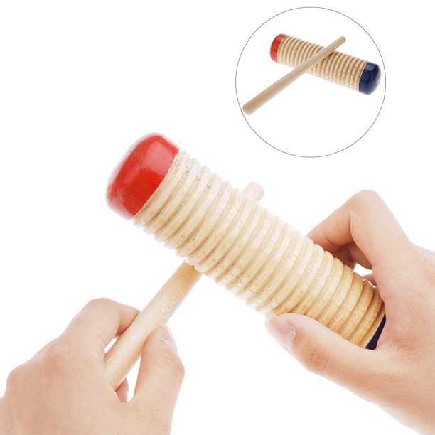Gwong Wooden Guiro Shaker Stick Kids Children Percussion Musical