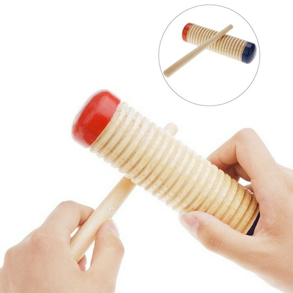 Cheers Wooden Guiro Shaker Stick Kids Children Percussion Musical Instrument Rhythm Toy