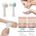 thumbnail image 4 of 2 In 1 Face Brush 3D Facial Brush with Soft Bristles Double Sides Silicone Wash Brush for Deep Cleansing and Massaging (Blue), 4 of 4