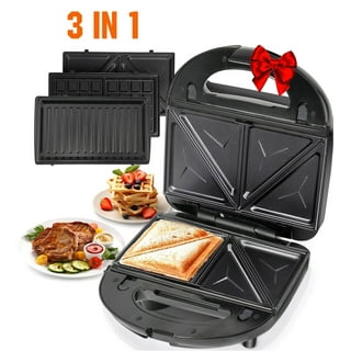  Sandwich Maker, Waffle Iron, multifun 2-in-1 Waffle, Omelet and  Turnover Maker with Non-stick Detachable Plates, LED Indicator Lights, Cool  Touch Handle, Anti-Skid Feet, Easy to Clean: Home & Kitchen