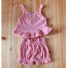 ZIYIXIN Baby Girl Camisole Top+ Shorts, Bow Fold Decoration Elastic Waist